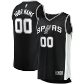 Icon Edition San Antonio Spurs Fast Break Custom Replica Jersey Black | NBA