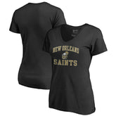 New Orleans Saints Women's Vintage Collection Victory Arch V-Neck T-Shirt | NFL US