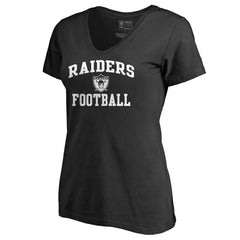 Las Vegas Raiders Women's Vintage Collection Victory Arch V-Neck T-Shirt | NFL Outlet