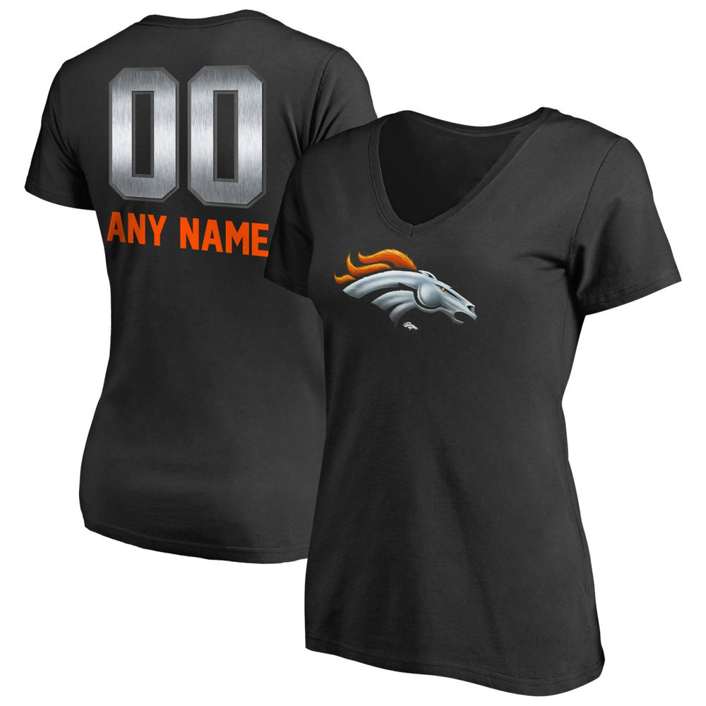 Denver Broncos Women's Personalized Midnight Mascot T-Shirt | NFL Outlet