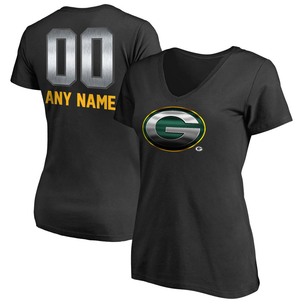 Green Bay Packers Women's Personalized Midnight Mascot T-Shirt | NFL US
