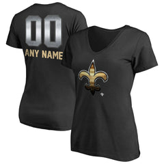 New Orleans Saints Women's Personalized Midnight Mascot T-Shirt | NFL Hot