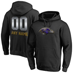 Baltimore Ravens Personalized Midnight Mascot Pullover Hoodie | NFL On sale