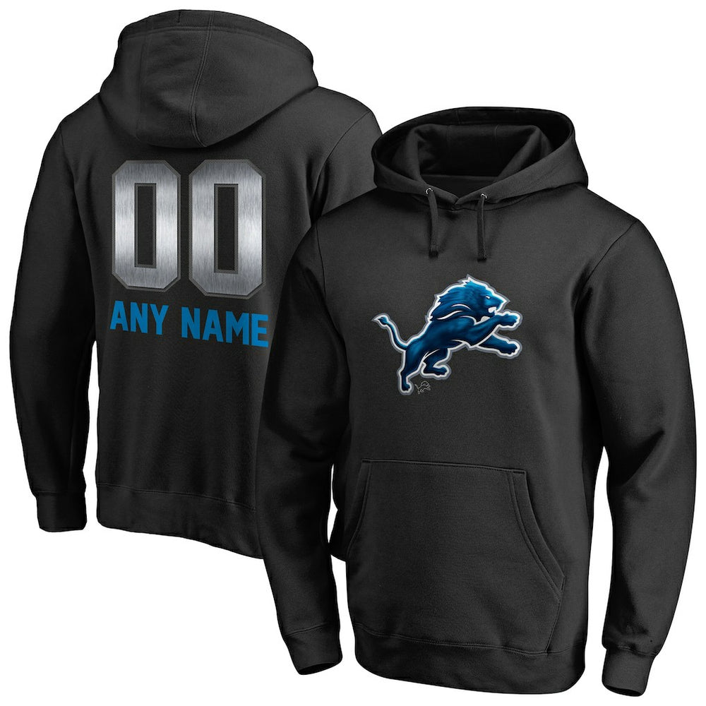 Detroit Lions Personalized Midnight Mascot Pullover Hoodie | NFL Online