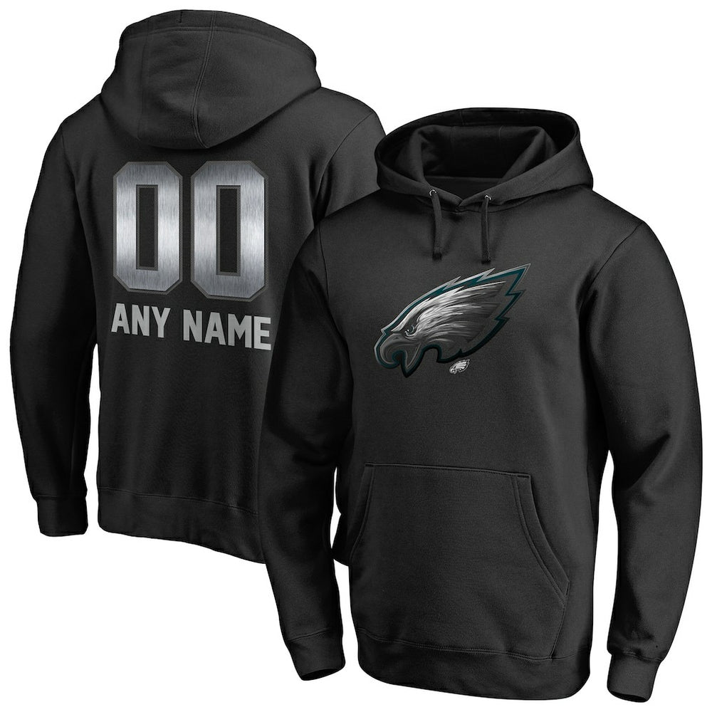 Philadelphia Eagles Personalized Midnight Mascot Pullover Hoodie | NFL US