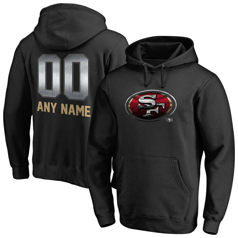 San Francisco 49ers Personalized Midnight Mascot Pullover Hoodie | NFL Outlet