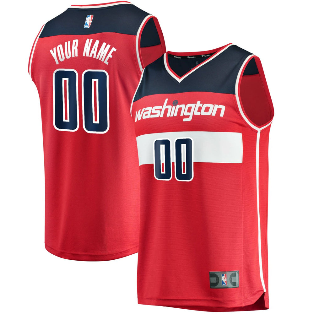 Icon Edition Washington Wizards Youth Fast Break Custom Replica Jersey Red | NBA