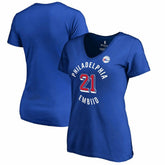 Royal Joel Embiid Philadelphia 76ers Women's Plus Size Notable T-Shirt | NBA