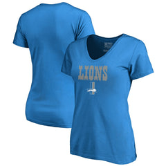 Detroit Lions Women's Vintage Team Lockup V-Neck T-Shirt | NFL Online