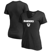 Las Vegas Raiders Women's Vintage Team Lockup V-Neck T-Shirt | NFL New