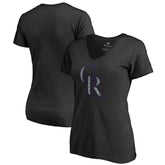 Colorado Rockies Women's Static Logo V-Neck T-Shirt - MLB T-shirts
