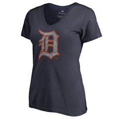 Detroit Tigers Women's Static Logo V-Neck T-Shirt - MLB T-shirts