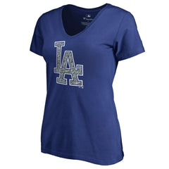 Los Angeles Dodgers Women's Static Logo V-Neck T-Shirt - MLB T-shirts