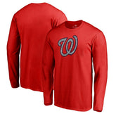 Washington Nationals Static Logo Long Sleeve T-Shirt - MLB T-shirts