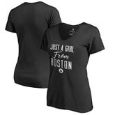 Black Boston Celtics Women's Just a Girl V-Neck T-Shirt | NBA