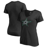 Dallas Stars Women's Static Logo V-Neck T-Shirt - NHL T-shirts