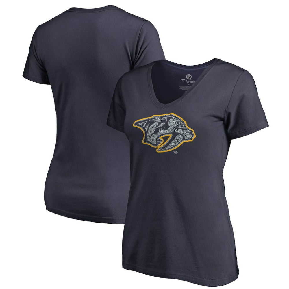 Nashville Predators Women's Static Logo V-Neck T-Shirt - NHL T-shirts