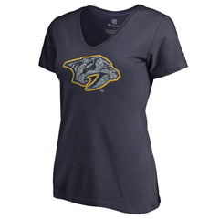 Nashville Predators Women's Static Logo V-Neck T-Shirt - NHL T-shirts