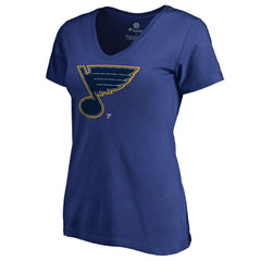 St. Louis Blues Women's Static Logo V-Neck T-Shirt - NHL T-shirts