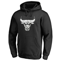 Black Chicago Bulls Marble Logo Pullover Hoodie | NBA
