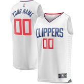Association Edition LA Clippers Youth Fast Break Custom Replica Jersey White | NBA