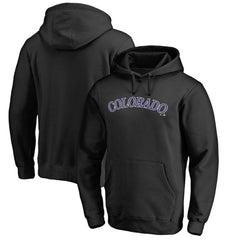 Colorado Rockies Official Wordmark Fitted Pullover Hoodie - MLB Hoodies