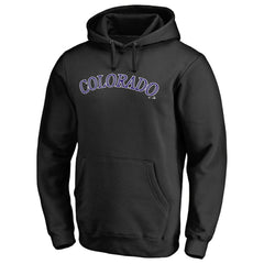Colorado Rockies Official Wordmark Fitted Pullover Hoodie - MLB Hoodies