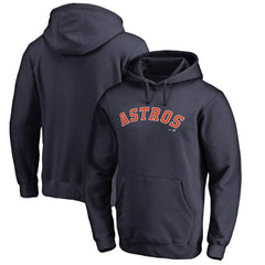Houston Astros Official Wordmark Fitted Pullover Hoodie - MLB Hoodies