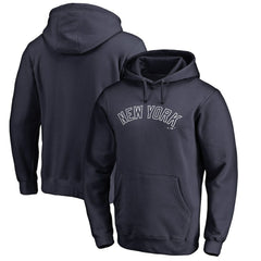 New York Yankees Official Wordmark Fitted Pullover Hoodie - MLB Hoodies