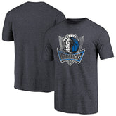 Navy Dallas Mavericks Distressed Logo Tri-Blend T-Shirt sale | NBA