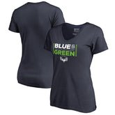 Seattle Seahawks Women's Alternate Team Logo V-Neck T-Shirt | NFL Hot