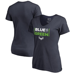 Seattle Seahawks Women's Alternate Team Logo V-Neck T-Shirt | NFL Hot