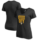 Pittsburgh Penguins Women's Fan Favorite Team Slogan V-Neck T-Shirt - NHL T-shirts