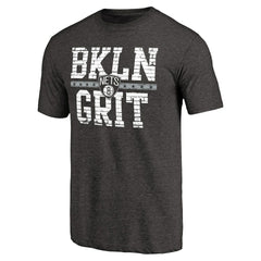 Black Brooklyn Nets Brick Work Hometown Collection Tri-Blend T-Shirt | NBA