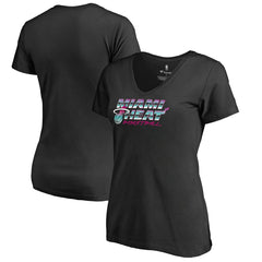 Black Miami Heat Women's Miami Nights Hometown Collection T-Shirt | NBA