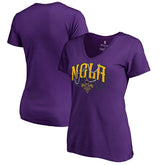 Purple New Orleans Pelicans Women's NOLA Beads Hometown Collection T-Shirt | NBA