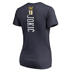 Navy Nikola Jokic Denver Nuggets Women's Team Backer Name & Number V-Neck T-Shirt sale | NBA