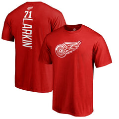 Dylan Larkin Detroit Red Wings Team Logo Backer Name & Number T-Shirt - NHL T-shirts