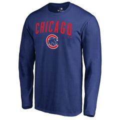 Chicago Cubs Team Lockup Long Sleeve T-Shirt - MLB T-shirts