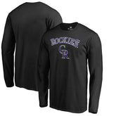 Colorado Rockies Team Lockup Long Sleeve T-Shirt - MLB T-shirts