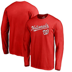 Washington Nationals Team Lockup Long Sleeve T-Shirt - MLB T-shirts