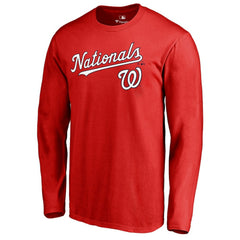 Washington Nationals Team Lockup Long Sleeve T-Shirt - MLB T-shirts