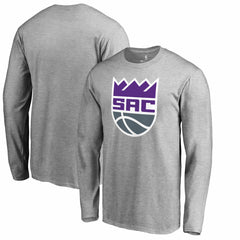 Heathered Gray Sacramento Kings Secondary Logo Long Sleeve T-Shirt | NBA
