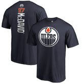 Connor McDavid Edmonton Oilers Backer Name & Number T-Shirt - NHL T-shirts