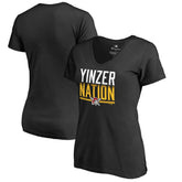 Pittsburgh Pirates Women's Hometown Collection Yinzer Nation V-Neck T-Shirt - MLB T-shirts