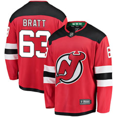 Jesper Bratt New Jersey Devils Fanatics Home Breakaway Player Jersey - NHL Jerseys