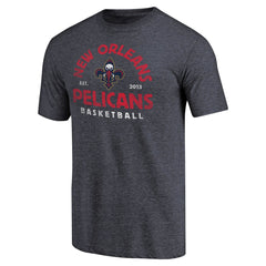 Navy New Orleans Pelicans Vintage Arch Tri-Blend T-Shirt | NBA