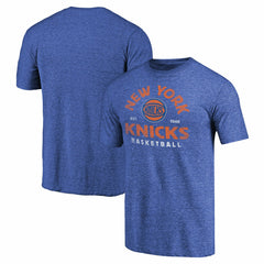 Royal New York Knicks Vintage Arch Tri-Blend T-Shirt | NBA