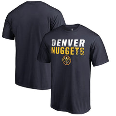 Navy Denver Nuggets Fade Out T-Shirt sale | NBA