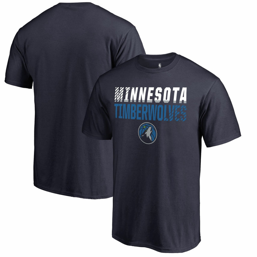Navy Minnesota Timberwolves Fade Out T-Shirt | NBA